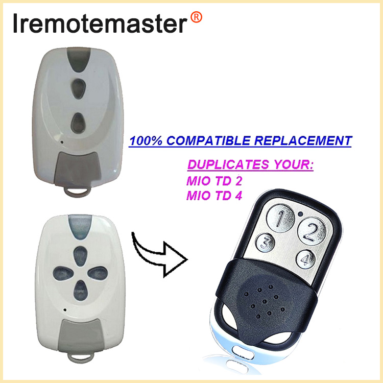 Pikeun MIO TR2 TR4 Garasi Remote Control Rolling Code 433MHz