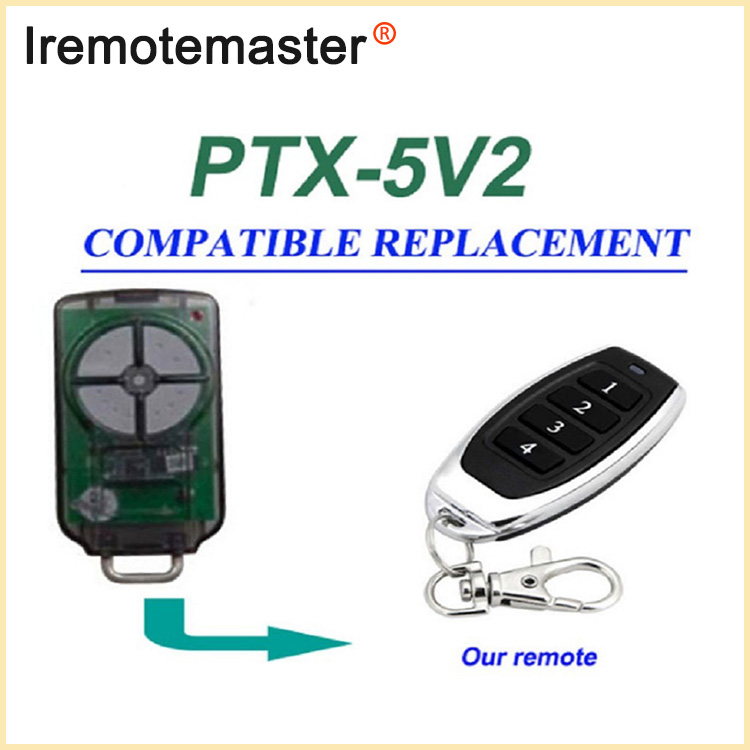 Pikeun PTX5V2 PTX-5 Garasi Door Jauh ngagantian 433.92MHz